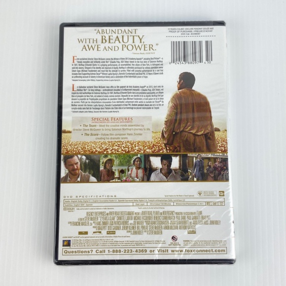 12 Years a Slave DVD Movie 2013 NEW Sealed Chiwetel Ejiofor Michael Fassbender - Picture 3 of 9